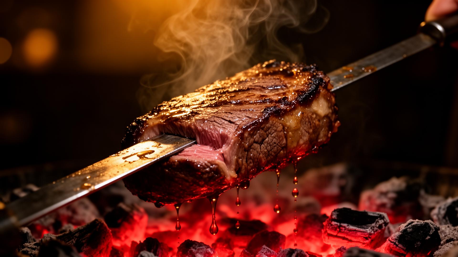 Picanha brésilienne grillée à la broche